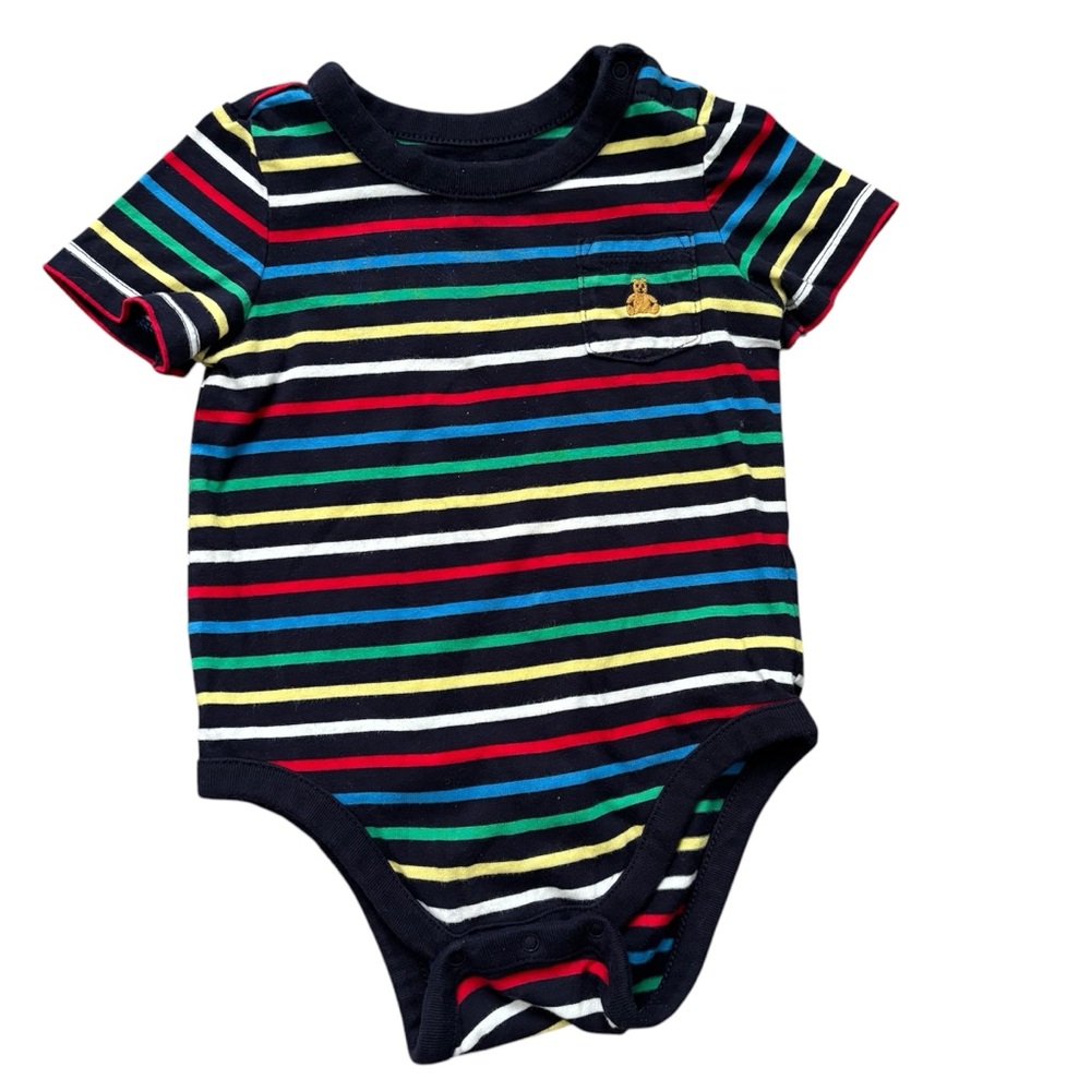 Baby GAP Brannan Bear Striped Bodysuit 12-18 months